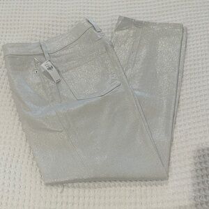 Old Navy Shimmering Silver Jeans NWT